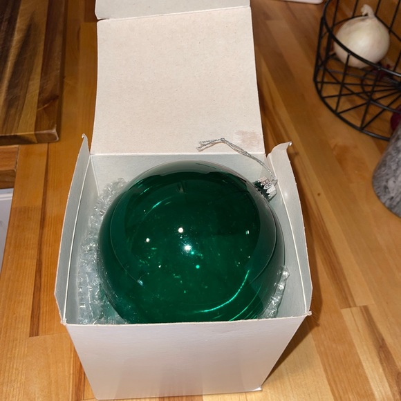 Holiday Large Blown Glass Ball Ornament Poshmark